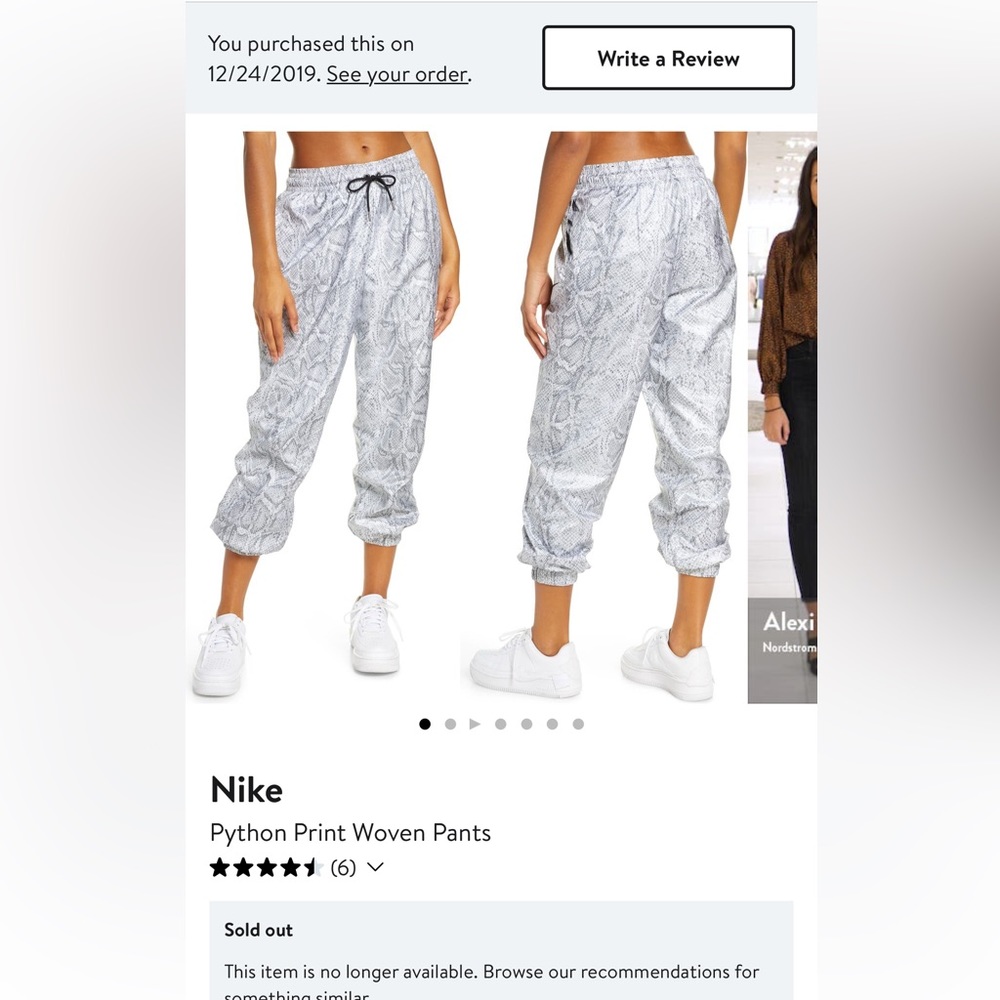 Nike python pants size xs